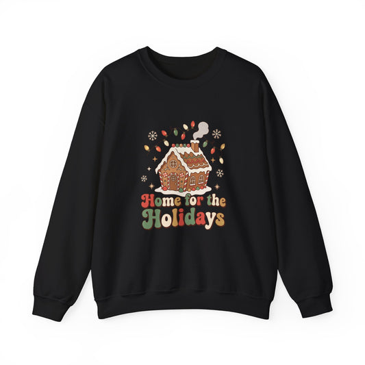 Holiday Gingerbread Sweatshirt — "Home for the Holidays" Crewneck