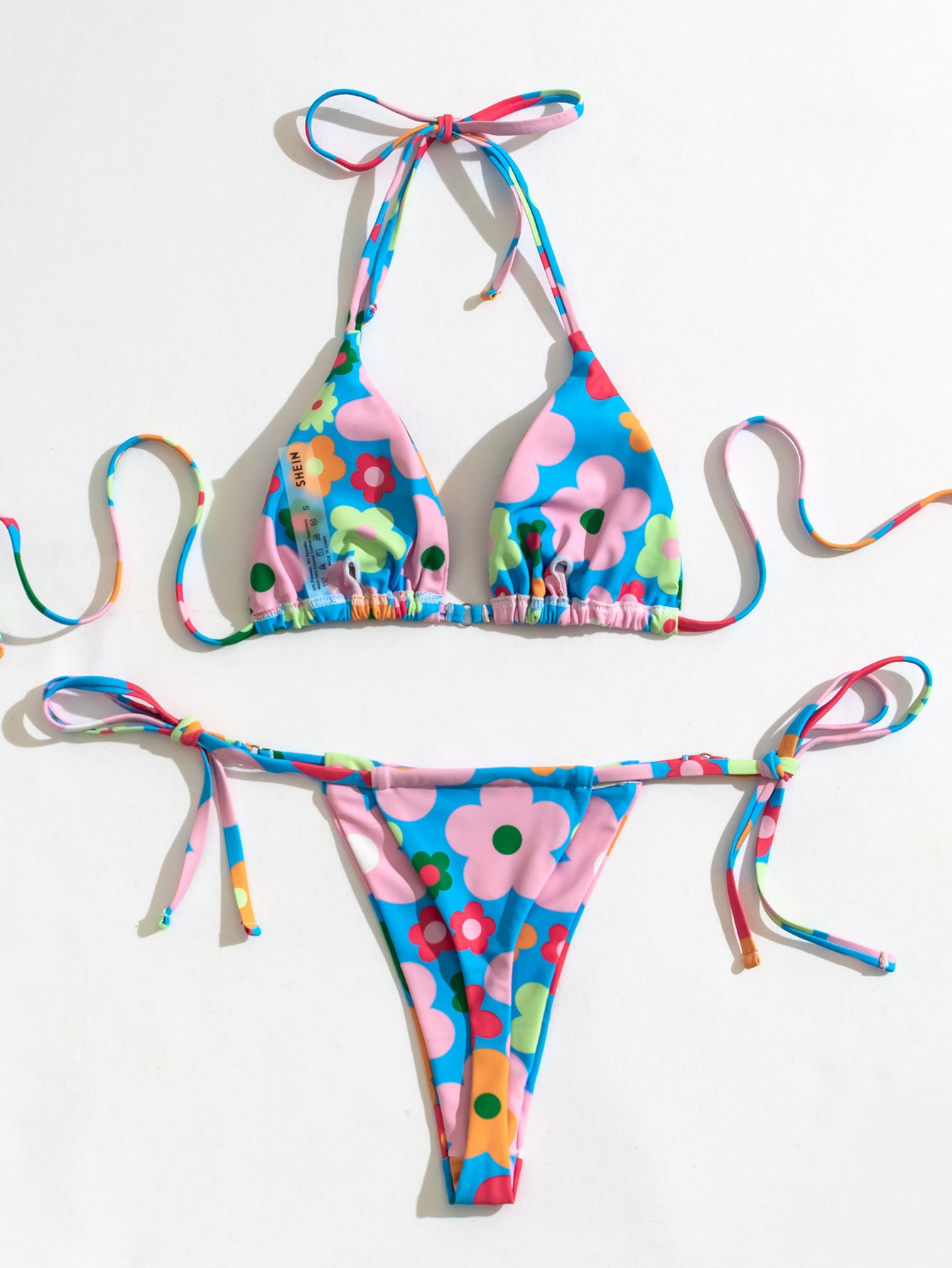 Ladies Fashion Print Split Bikini