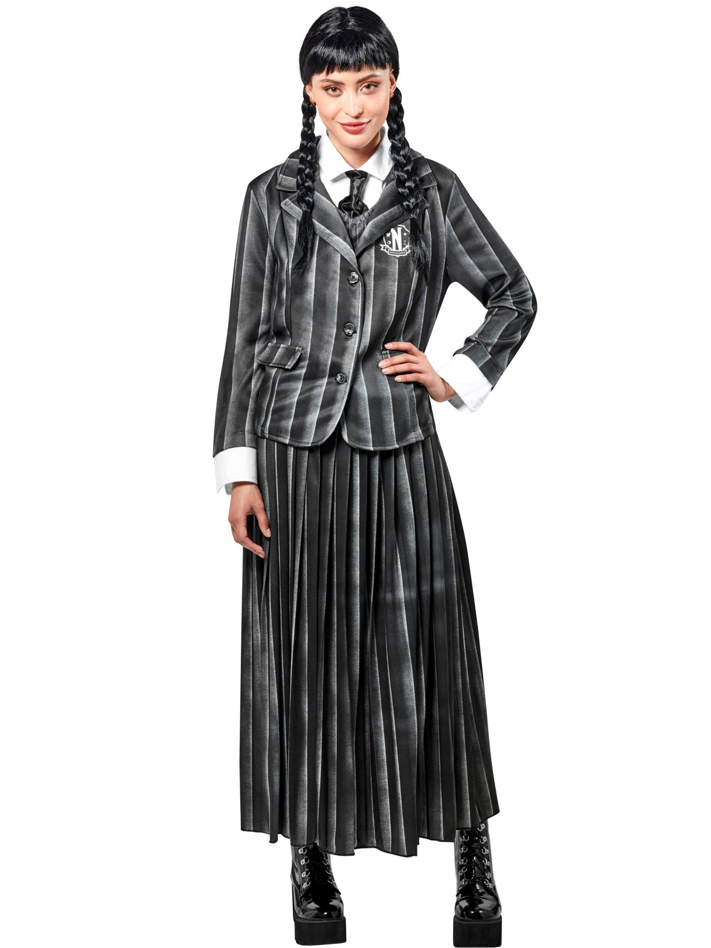 Women's Wednesday Addams Nevermore Academy Black School Uniform Costume
