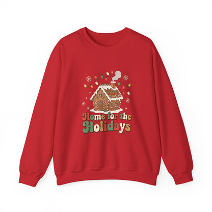 Holiday Gingerbread Sweatshirt — "Home for the Holidays" Crewneck