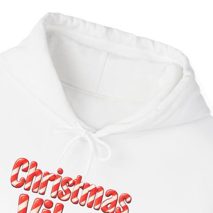 Christmas Vibes Hoodie – Candy Cane Text Holiday Sweatshirt