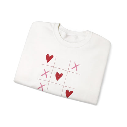 "You Won My Heart" Tic Tac Toe Sweatshirt – Cute Valentine Holiday Pullover Gift