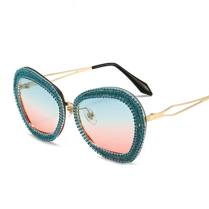 Ladies Fashion Personality Gorgeous Diamond Sunglasses