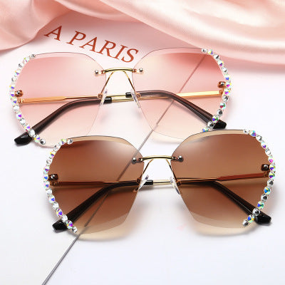 Women's UV protection diamond sunglasses