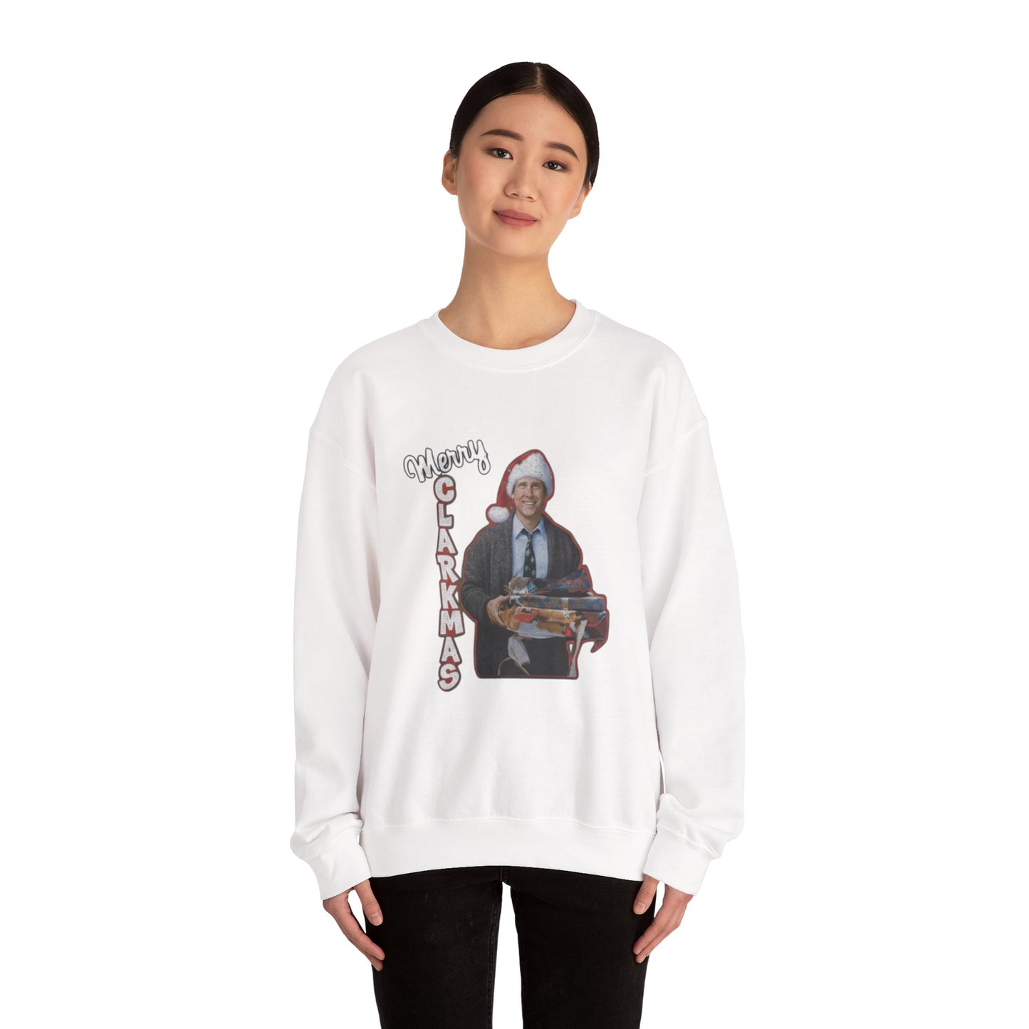 Christmas Crewneck Sweatshirt — 'Merry Clarkmas' Holiday Graphic