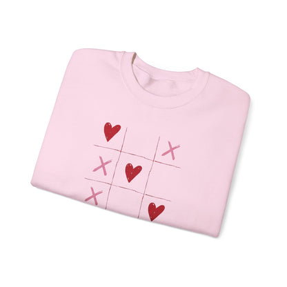 "You Won My Heart" Tic Tac Toe Sweatshirt – Cute Valentine Holiday Pullover Gift