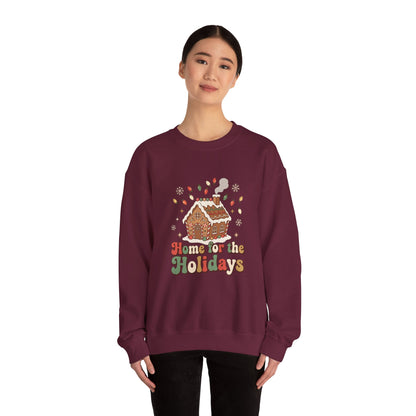 Holiday Gingerbread Sweatshirt — "Home for the Holidays" Crewneck