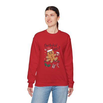 Gingerbread 'Overbaked & Over It' Holiday Crewneck Sweatshirt