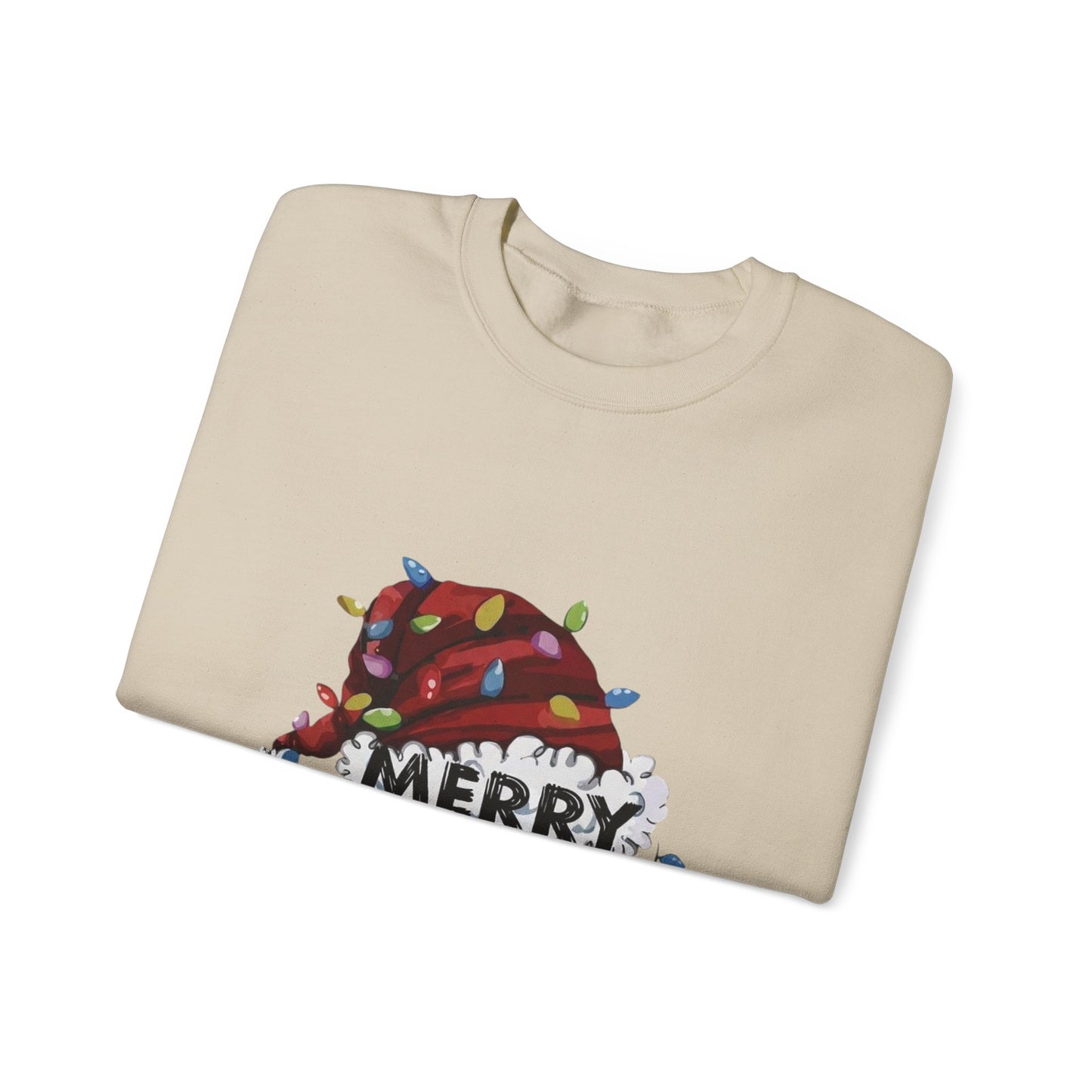 Merry Christmas Santa Hat Sweatshirt – Holiday Cozy Crewneck