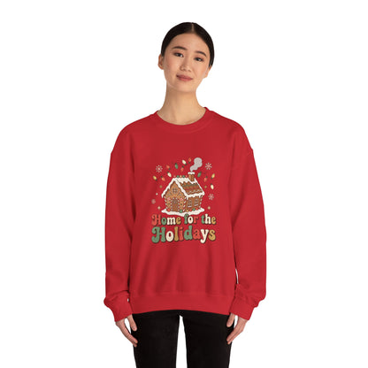 Holiday Gingerbread Sweatshirt — "Home for the Holidays" Crewneck