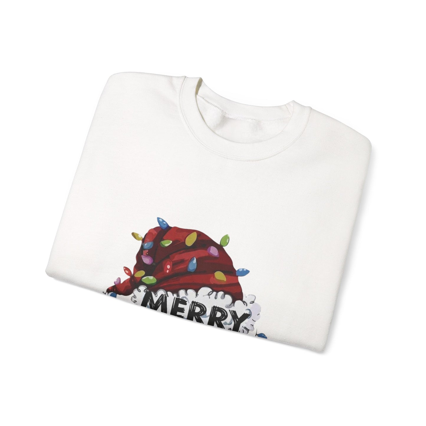 Merry Christmas Santa Hat Sweatshirt – Holiday Cozy Crewneck