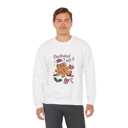 Gingerbread 'Overbaked & Over It' Holiday Crewneck Sweatshirt