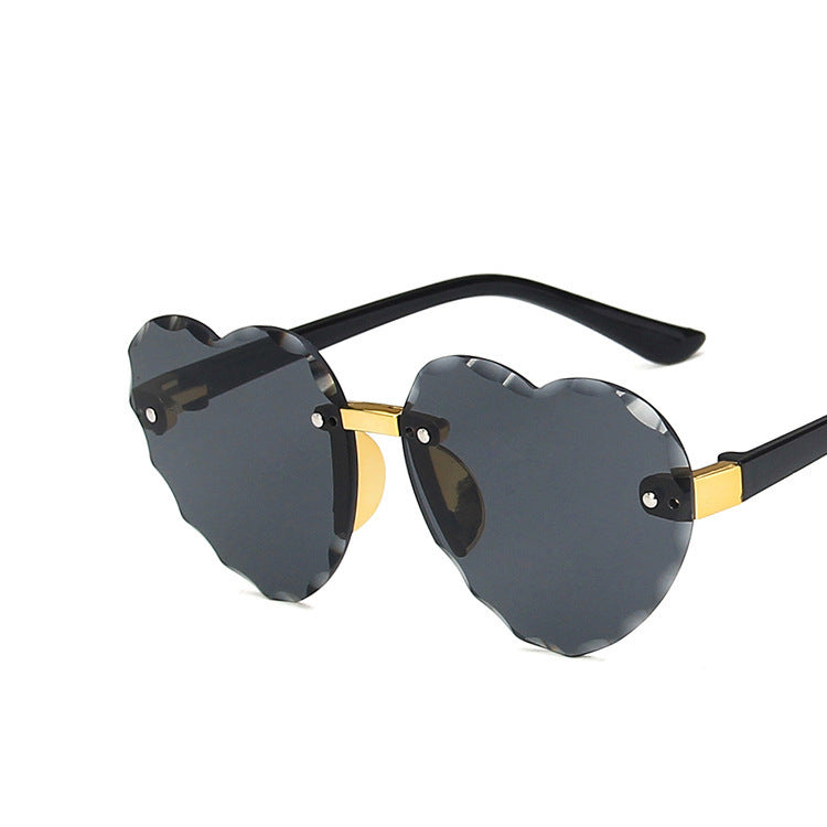 Frameless Cut-edge Love Sunglasses