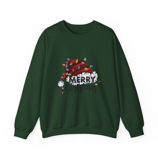 Merry Christmas Santa Hat Sweatshirt – Holiday Cozy Crewneck