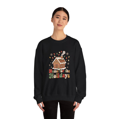 Holiday Gingerbread Sweatshirt — "Home for the Holidays" Crewneck