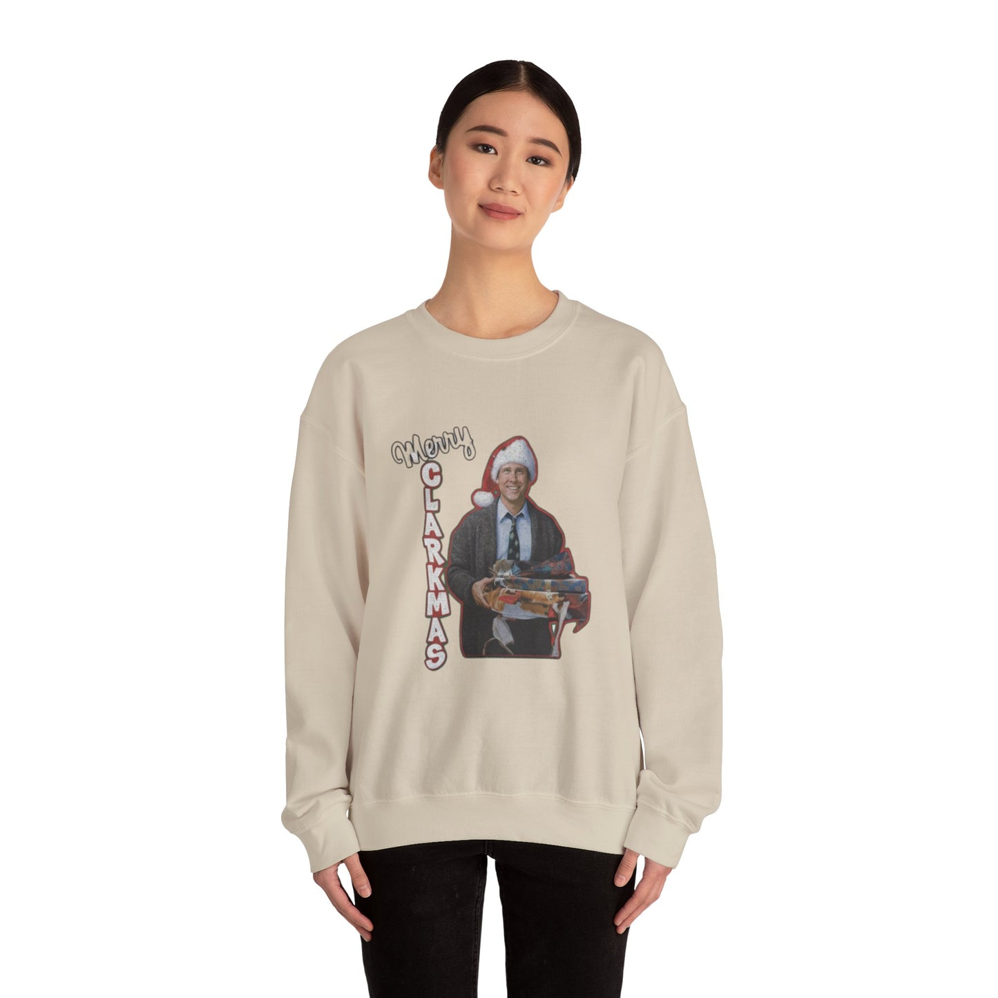 Christmas Crewneck Sweatshirt — 'Merry Clarkmas' Holiday Graphic