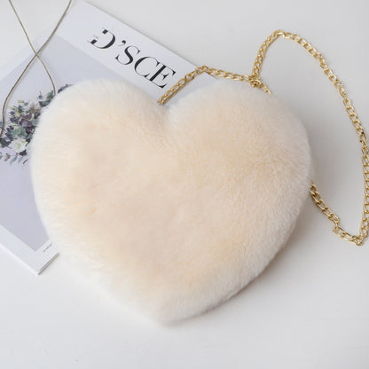 Plush love shoulder bag