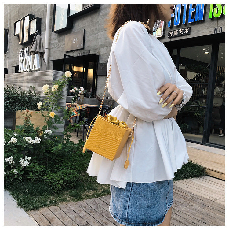 Women's bags new pumping bucket bag