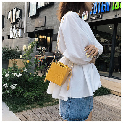 Women's bags new pumping bucket bag