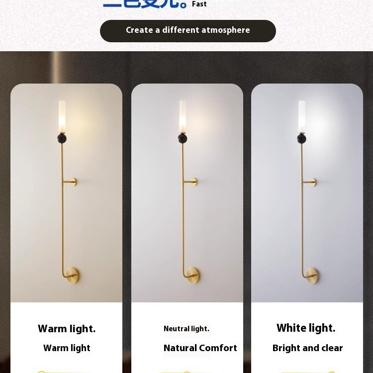 Copper Living Room And Bedside LED Wall Lamp