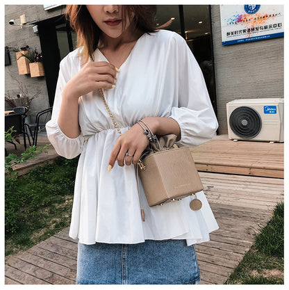 Women's bags new pumping bucket bag