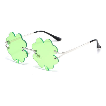 Green Sprite Four-leaf Sunglasses