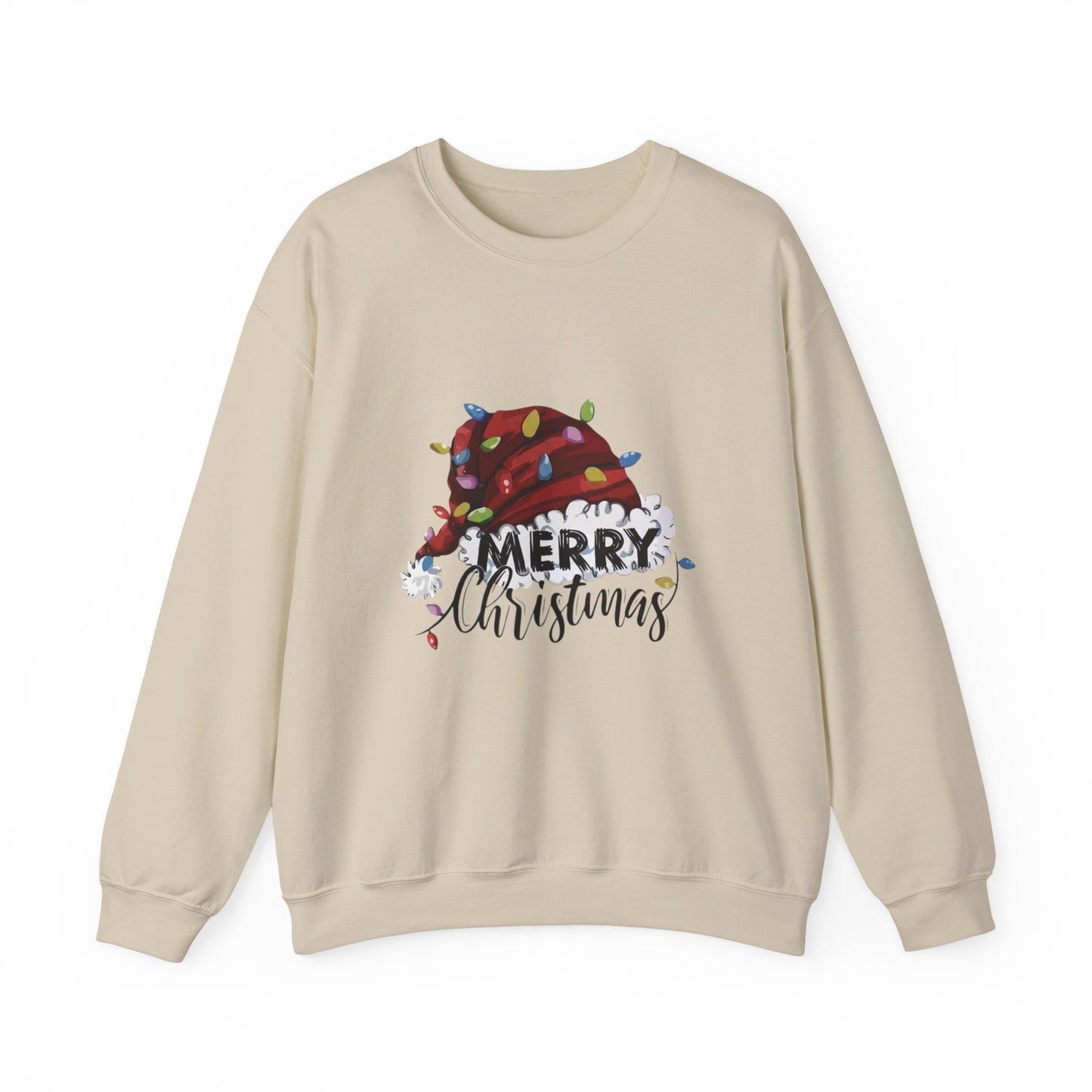 Merry Christmas Santa Hat Sweatshirt – Holiday Cozy Crewneck