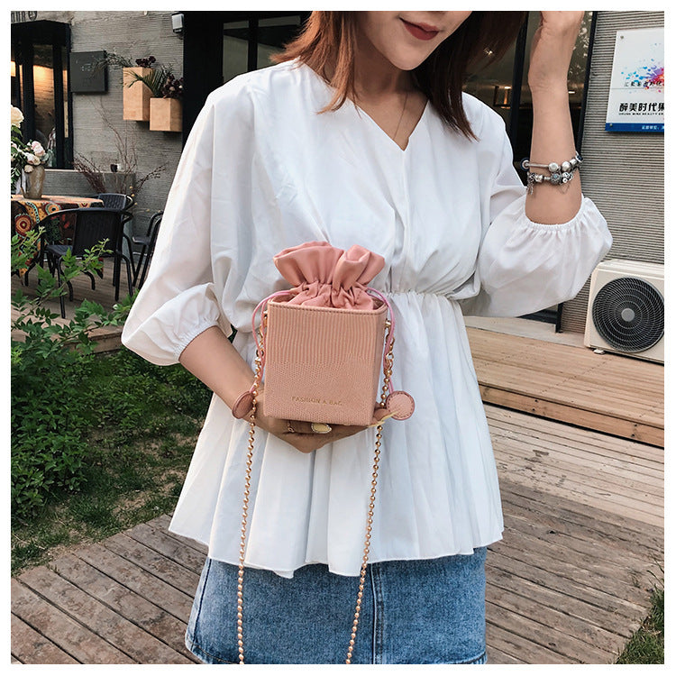 Women's bags new pumping bucket bag