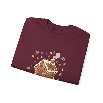 Holiday Gingerbread Sweatshirt — "Home for the Holidays" Crewneck