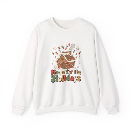 Holiday Gingerbread Sweatshirt — "Home for the Holidays" Crewneck