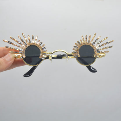 Retro Design Irregular Tassel Sunglasses