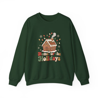 Holiday Gingerbread Sweatshirt — "Home for the Holidays" Crewneck