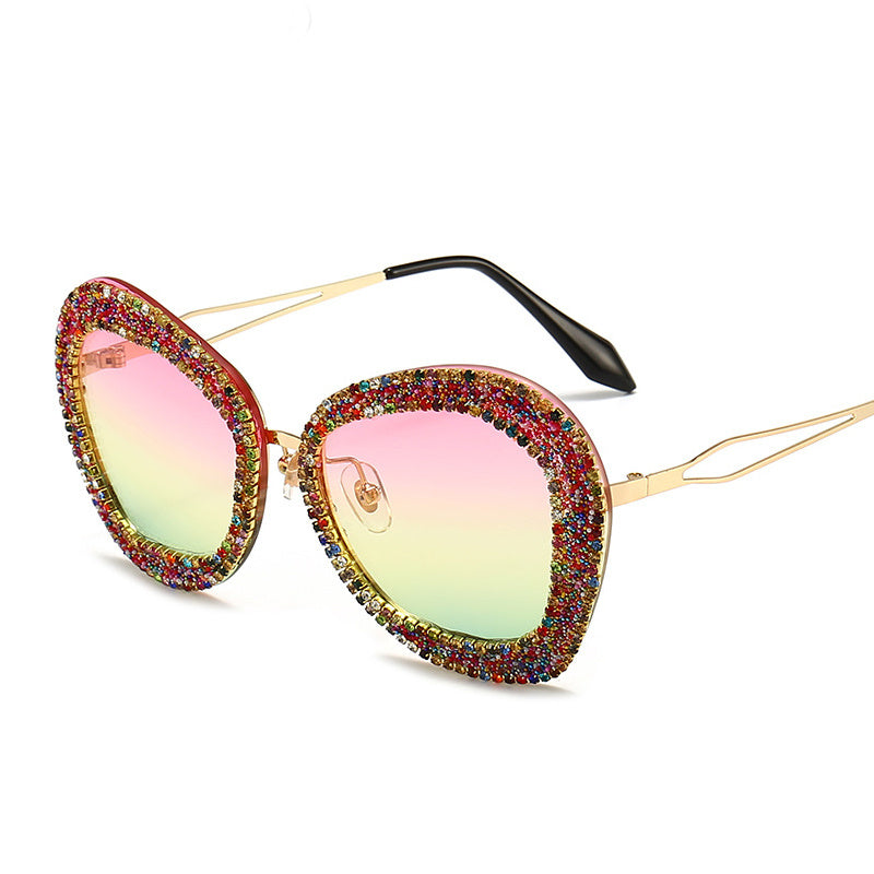 Ladies Fashion Personality Gorgeous Diamond Sunglasses