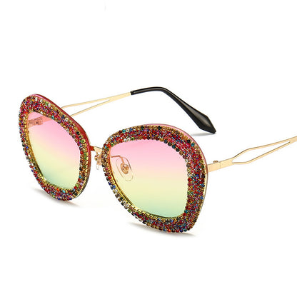 Ladies Fashion Personality Gorgeous Diamond Sunglasses