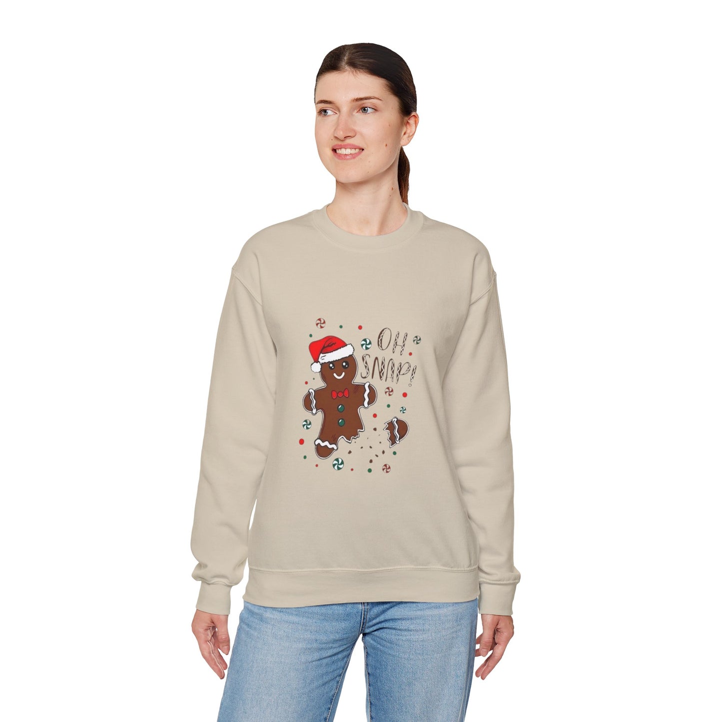 Gingerbread 'Oh Snap!' Sweatshirt – Funny Holiday Christmas Crewneck