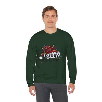 Merry Christmas Santa Hat Sweatshirt – Holiday Cozy Crewneck