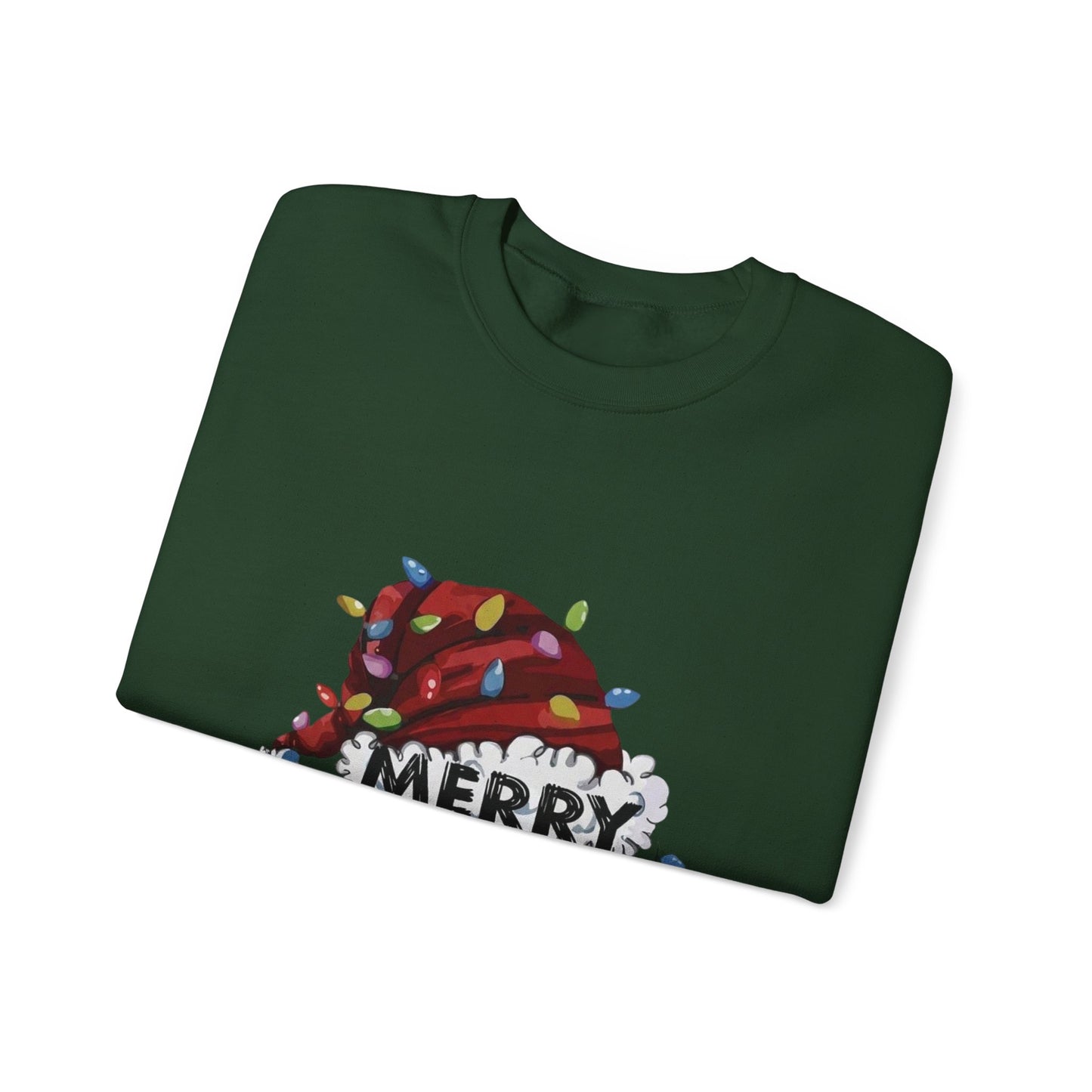 Merry Christmas Santa Hat Sweatshirt – Holiday Cozy Crewneck