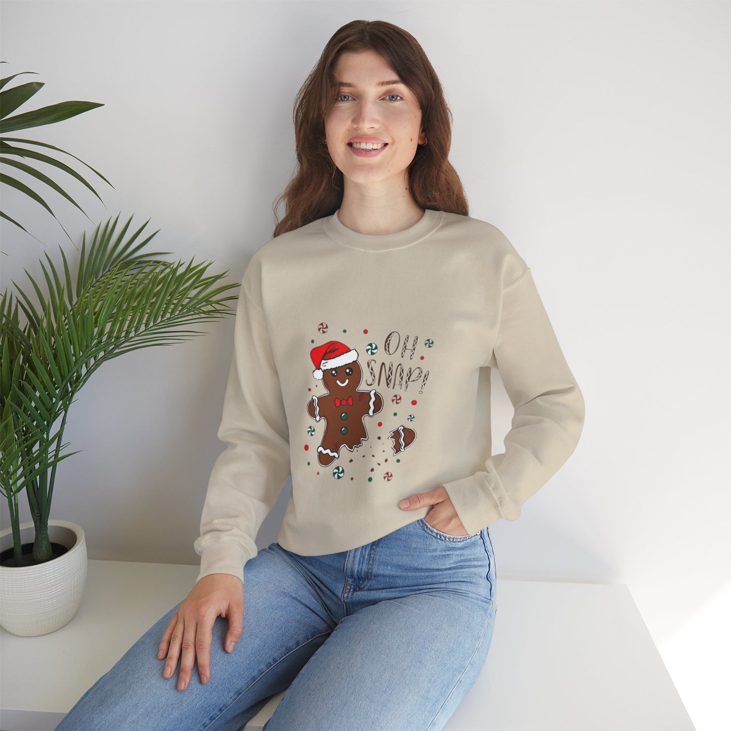 Gingerbread 'Oh Snap!' Sweatshirt – Funny Holiday Christmas Crewneck