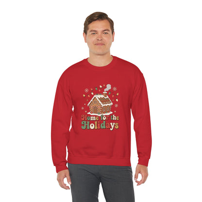 Holiday Gingerbread Sweatshirt — "Home for the Holidays" Crewneck