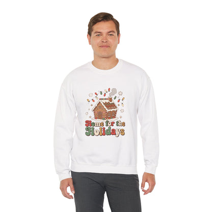 Holiday Gingerbread Sweatshirt — "Home for the Holidays" Crewneck