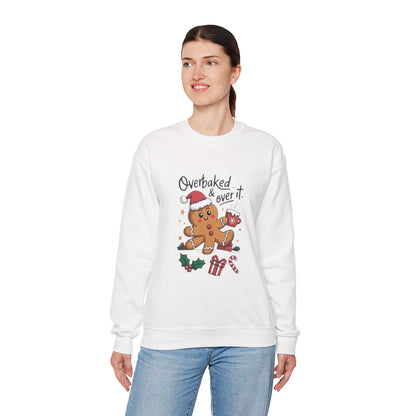 Gingerbread 'Overbaked & Over It' Holiday Crewneck Sweatshirt