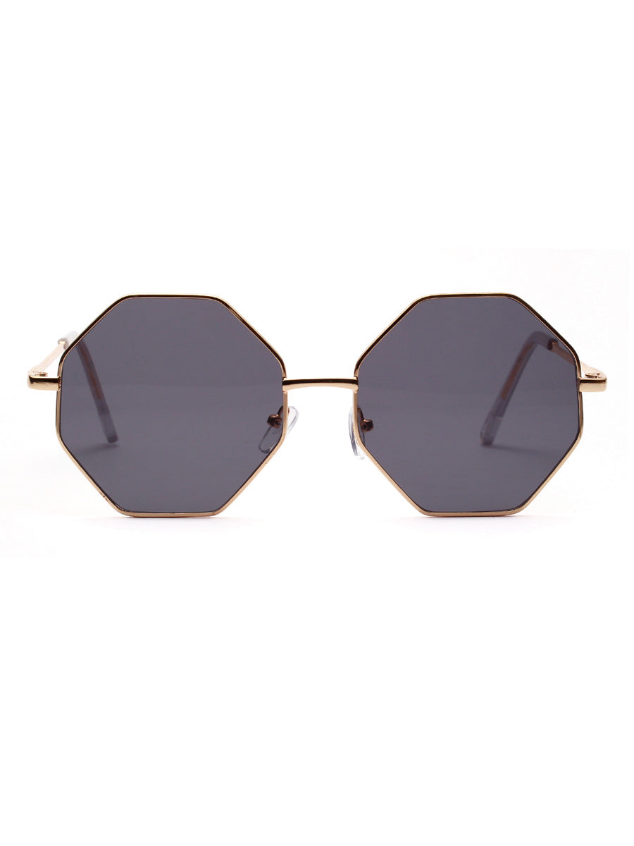 Diamond Polygon Color Clear Lens Sunglasses