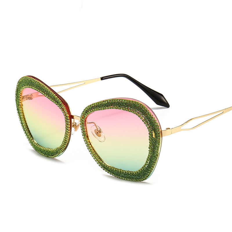 Ladies Fashion Personality Gorgeous Diamond Sunglasses