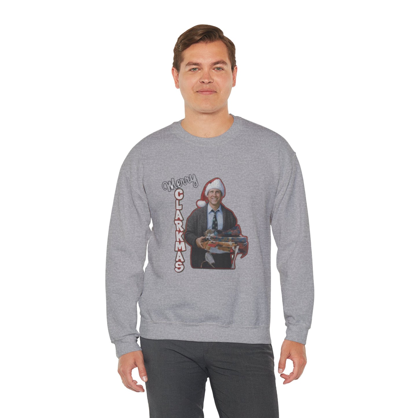 Christmas Crewneck Sweatshirt — 'Merry Clarkmas' Holiday Graphic