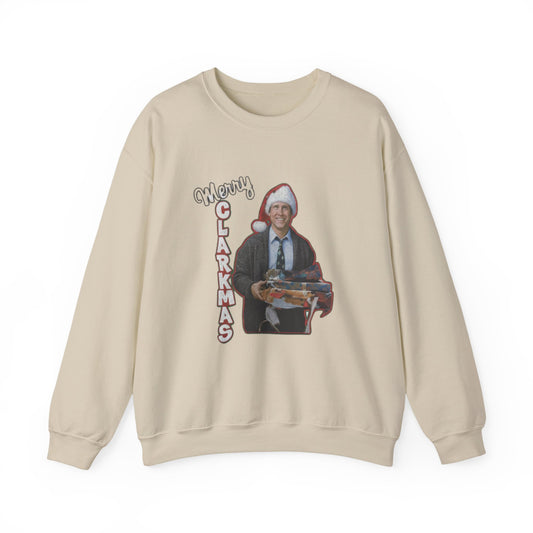 Christmas Crewneck Sweatshirt — 'Merry Clarkmas' Holiday Graphic