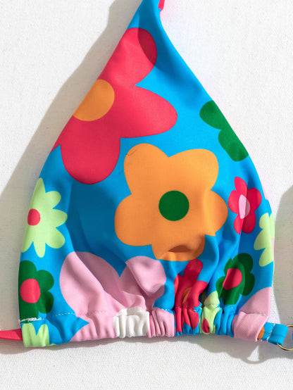 Ladies Fashion Print Split Bikini