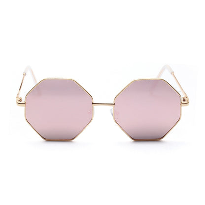 Diamond Polygon Color Clear Lens Sunglasses