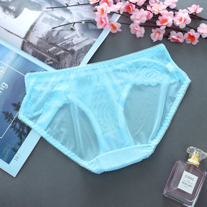 Sexy Women Underwear Ultra transparent Panties Thongs G-string Girl Soft Lace Briefs Ultra thin Underpant for Female 10 Colour