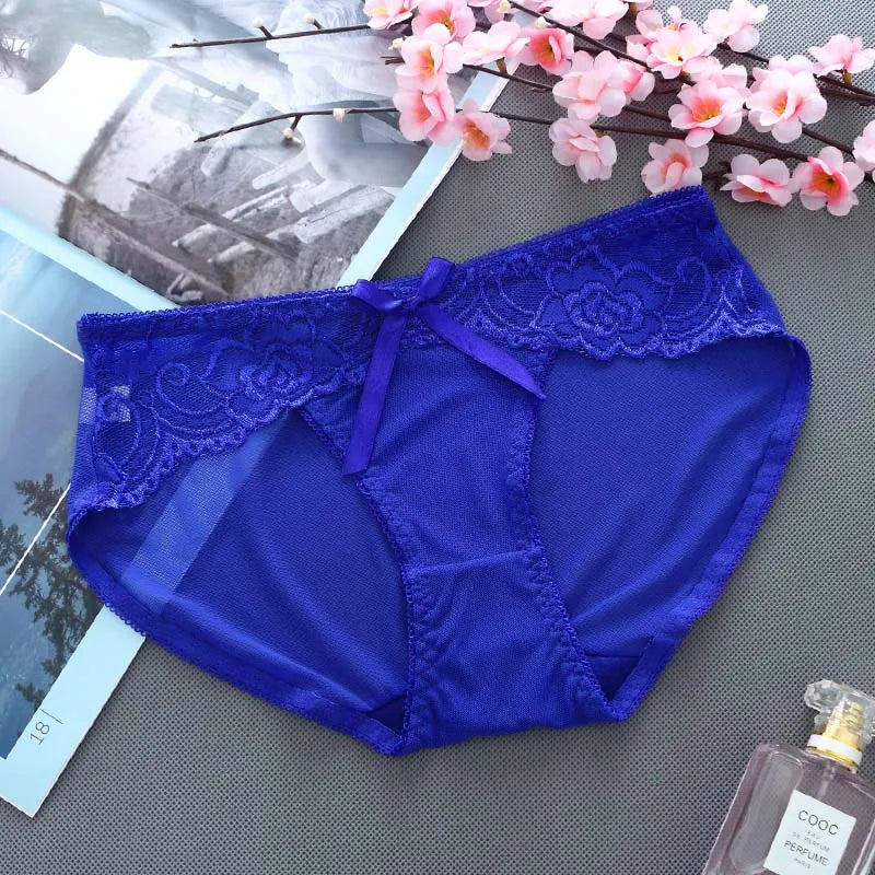 Sexy Women Underwear Ultra transparent Panties Thongs G-string Girl Soft Lace Briefs Ultra thin Underpant for Female 10 Colour