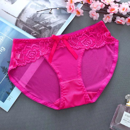 Sexy Women Underwear Ultra transparent Panties Thongs G-string Girl Soft Lace Briefs Ultra thin Underpant for Female 10 Colour